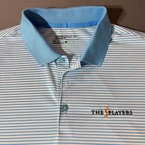 NWOT The Players Championship Nike Golf Dri-Fit Polo Shirt Blue Men's L
